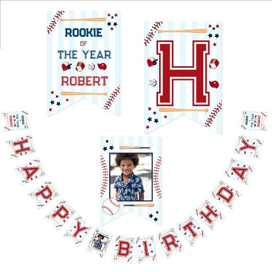 Happy Birthday Basetball Wimpelkette