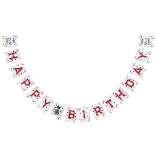 Happy Birthday Basetball Wimpelkette (Alle)