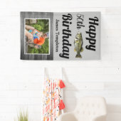 Happy Birthday Bass Fishing Foto Name Vater Banner (Insitu)