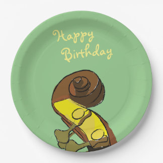 Happy Birthday Bass Instrumentalist Paper Pappteller