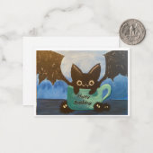 Happy Birthday Bat Mitteilungskarte (Vorderseite/Rückseite Beispiel)