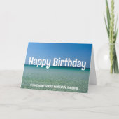 Happy Birthday Beach Company Custom Coastal Karte (Vorderseite)