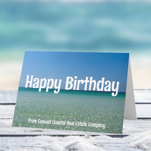 Happy Birthday Beach Company Custom Coastal Karte