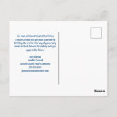 Happy Birthday Beach Company Custom Coastal Postkarte (Rückseite)