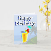 Happy Birthday Beach Fun Karte (Gelbe Blume)