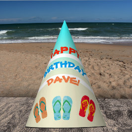 Happy Birthday Beach Party Custom Partyhütchen