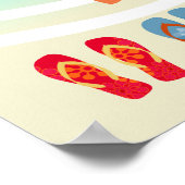 Happy Birthday Beach Party Custom Poster (Ecke)