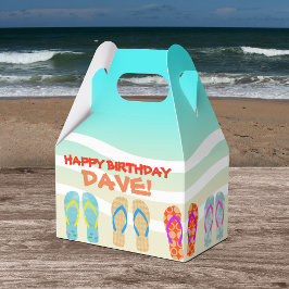 Happy Birthday Beach Party Personalisiert Geschenkschachtel