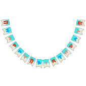 Happy Birthday Beach Party Wimpelkette (Alle)