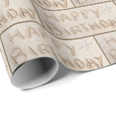 Happy Birthday Beach Starfish Geschenkpapier (Rolleneckpunkt)