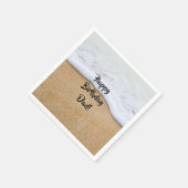 Happy Birthday Beach ThemenSummer Party Serviette (Ecke)