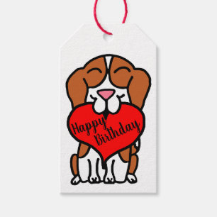 Happy Birthday Beagle Herzlich Cartoon Geschenkanhänger