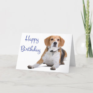 Happy Birthday Beagle Puppy Dog Grußkarte Karte
