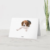 Happy Birthday Beagle Puppy Dog Grußkarte Karte (Rückseite)