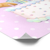 Happy Birthday Bear Girl - Anpassen Poster (Ecke)
