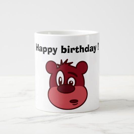 "HAPPY BIRTHDAY" BEAR Jumbo-Tasse (Vorderseite)