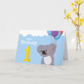 Happy Birthday Bear Karte (Gelbe Blume)