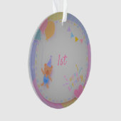 Happy Birthday Bear Ornament (Vorderseite)