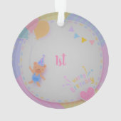Happy Birthday Bear  Ornament (Rückseite)