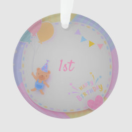 Happy Birthday Bear Ornament