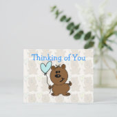 Happy Birthday Bear Postkarte (Stehend Vorderseite)
