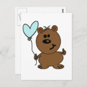 Happy Birthday Bear Postkarte (Vorne/Hinten)