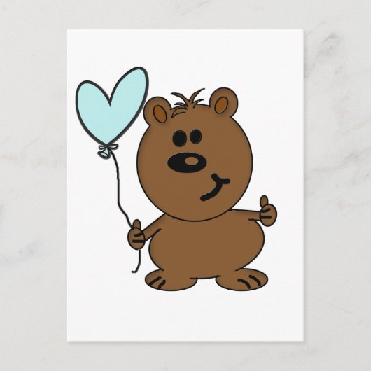 Happy Birthday Bear Postkarte (Vorderseite)