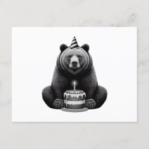Happy Birthday Bear Postkarte