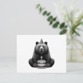 Happy Birthday Bear Postkarte (Stehend Vorderseite)