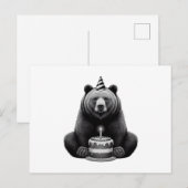 Happy Birthday Bear Postkarte (Vorne/Hinten)