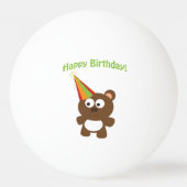 Happy Birthday Bear Tischtennisball (Rückseite)