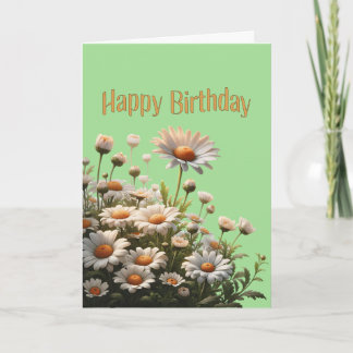 Happy Birthday Beautiful Daisies Karte