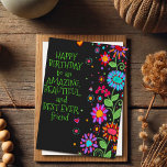 Happy Birthday Beautiful Friend Karte<br><div class="desc">Dein bester Freund muss wissen, dass du an sie an ihrem besonderen Tag denkst. Dieses niedliche, lustige Blumendesign wäre die perfekte Karte für einen besonderen Freund. Das handgezeichnet Design entstand aus einer Illustration, die ich für meine Inspirivity Facebook Seite erstellt habe (wo ich täglich inspirierende Kunst erschaffe). Die meisten Designs,...</div>