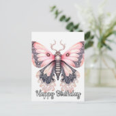 Happy Birthday Beautiful Restbutterfly Art Postkarte (Stehend Vorderseite)