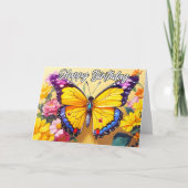 Happy Birthday Beautiful Spring Butterfly Design Karte (Vorderseite)