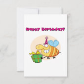 Happy Birthday Bee Einladungen (Vorderseite)