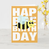 Happy Birthday Bee Karte (Gelbe Blume)