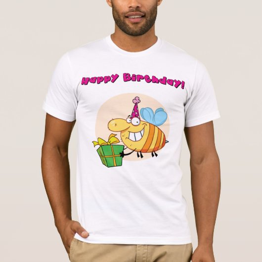 Happy Birthday Bee Mens T - Shirt (Vorderseite)