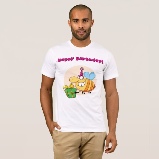 Happy Birthday Bee Mens T - Shirt (Vorne ganz)