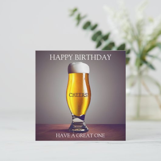 Happy Birthday Beer (Stehend Vorderseite)