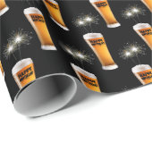 Happy Birthday Beer mit Sparklern Geschenkpapier (Rolleneckpunkt)