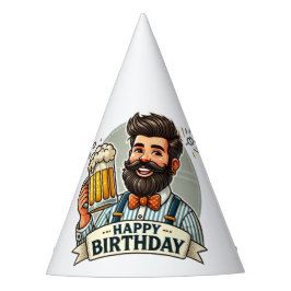 Happy Birthday Beer Party Hat for Men Partyhütchen