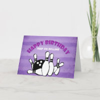 Happy Birthday Behalt auf Rolling Bowling Thema