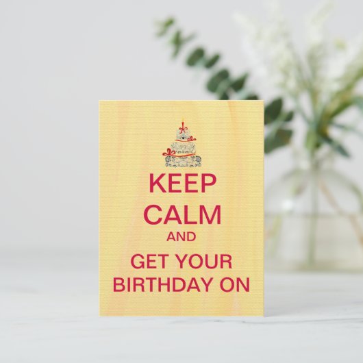 Happy Birthday Behalt Calm Custom Postcard Postkarte (Stehend Vorderseite)