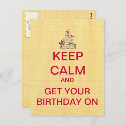 Happy Birthday Behalt Calm Custom Postcard Postkarte (Vorne/Hinten)