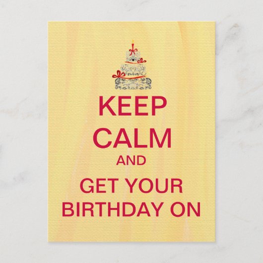 Happy Birthday Behalt Calm Custom Postcard Postkarte (Vorderseite)