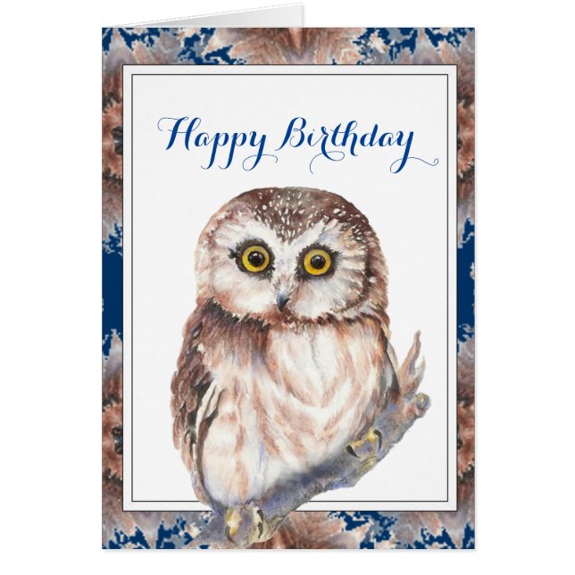 Happy Birthday Bekommen älteren Spaß Little Owl Bi (Vorne)