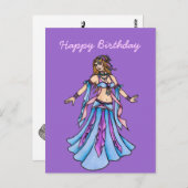 Happy Birthday Belly Dancer Postkarte (Vorne/Hinten)