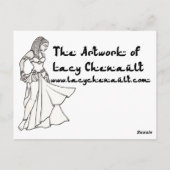 Happy Birthday Belly Dancer Postkarte (Rückseite)