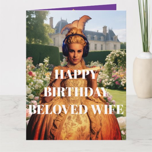 Happy Birthday Beloved Ehefrau Karte (Vorderseite)